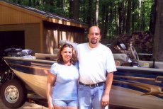 Adoptive Family Photo: Hanging Out by the Boat at Our Cabin, click to view bigger version