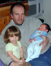 Adoptive Family Photo: Uncle Dave Visits Everyday<br>After Work, click to view bigger version