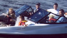 Adoptive Family Photo: Boat Ride on a Hot Summer Day, click to view bigger version