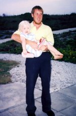 Adoptive Family Photo: Mark with Our Niece<br> on Vacation, click to view bigger version