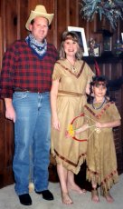 Adoptive Family Photo: Cowboys and Indians at<br> Our Harvest Party, click to view bigger version
