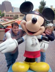 Adoptive Family Photo: Goofing Around with Mickey, click to view bigger version