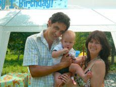 Adoptive Family Photo: Caine�s First Birthday, click to view bigger version