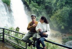 Adoptive Family Photo: Enjoying a Waterfall, click to view bigger version