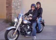 Adoptive Family Photo: On the Harley, LHC, click to view bigger version