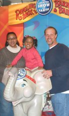 Adoptive Family Photo: With Our Niece Lana <br>at the Circus, click to view bigger version