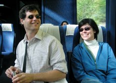 Adoptive Family Photo: On the Train in Switzerland, click to view bigger version