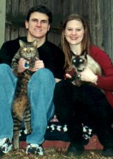 Adoptive Family Photo: With Our Cats<br>Thomas & Gambit, click to view bigger version
