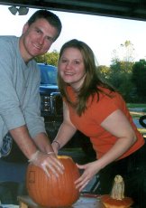 Adoptive Family Photo: Carving Our Halloween Pumpkin, click to view bigger version