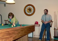 Adoptive Family Photo: Playing Pool, click to view bigger version