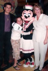 Adoptive Family Photo: Family Photo with Minnie <br>on a Disney Cruise, click to view bigger version