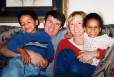 Adoptive Family Photo: Having Fun with Our Niece and Nephew, click to view bigger version