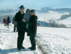 Adoptive Family Photo: Playing in the Snow, click to view bigger version