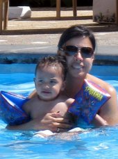 Adoptive Family Photo: Pooltime Fun in Tenerife<br>Island (Spain), click to view bigger version