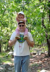Adoptive Family Photo: Jim and Hope Hiking, click to view bigger version