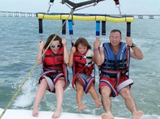Adoptive Family Photo: Parasailing on the 4th of July, click to view bigger version