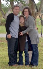 Adoptive Family Photo: Family at Thanksgiving<br> in Our Front Yard, click to view bigger version