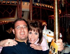 Adoptive Family Photo: On the Carousel at Disney World, click to view bigger version