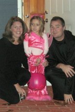 Adoptive Family Photo: With Our Niece Carly on Halloween, click to view bigger version