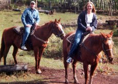 Adoptive Family Photo: Horseback Riding in the Colorado Mountains, click to view bigger version
