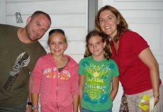 Adoptive Family Photo: At Grandma's with Our Two Nieces, click to view bigger version
