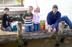 Adoptive Family Photo: Family Fishing Trip, click to view bigger version