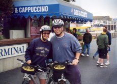 Adoptive Family Photo: Riding Bikes Across the San Francisco <br>Golden Gate Bridge, click to view bigger version