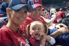 Adoptive Family Photo: Family Night at a Cardinal Game, click to view bigger version