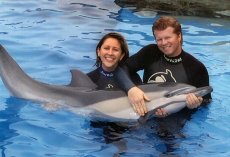 Adoptive Family Photo: Swimming with the Dolphins -<br>An Anniversary Surprise from Kevin, click to view bigger version