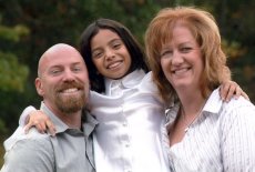 Adoptive Family Photo: Having Fun Together, click to view bigger version