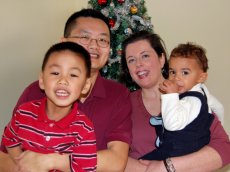Adoptive Family Photo: Our Family at Christmas, click to view bigger version
