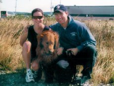 Adoptive Family Photo: With Our Dog Tucker after a Run, click to view bigger version