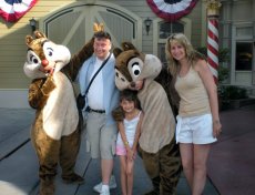 Adoptive Family Photo: Making New Friends at Disney World, click to view bigger version