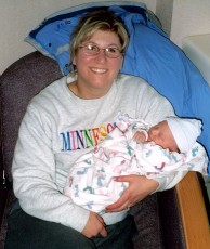 Adoptive Family Photo: Lynn with Her New Nephew