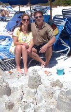 Adoptive Family Photo: Making a Sandcastle at a <br>Nearby Beach, click to view bigger version