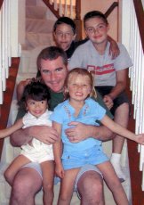Adoptive Family Photo: Sean with Nieces and Nephews, click to view bigger version