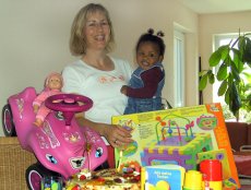 Adoptive Family Photo: Lara-Joy�s 1st Birthday, click to view bigger version
