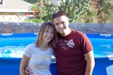 Adoptive Family Photo: In Front of Our Pool, click to view bigger version