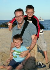 Adoptive Family Photo: Playing at the Jersey Shore, click to view bigger version
