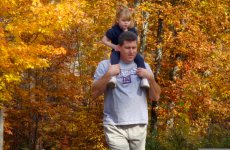 Adoptive Family Photo: Hiking in the Fall, click to view bigger version