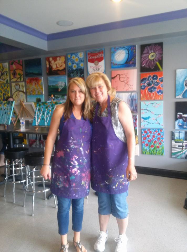 Painting with Carrie's Mom