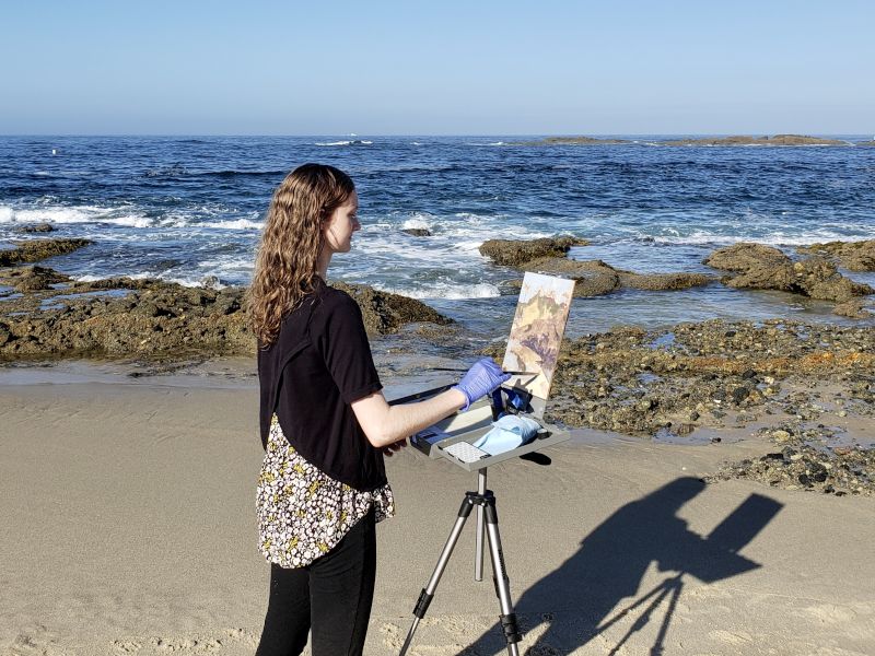 Sage Painting at Laguna Beach in California