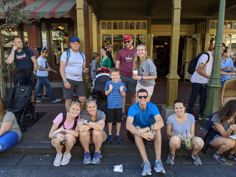 Family at the Disney parade
