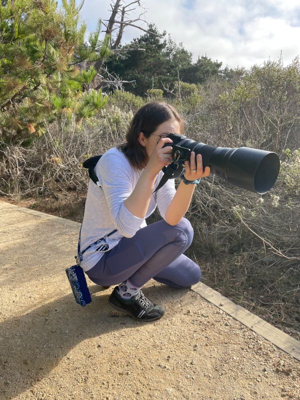 Kerrie Taking Pictures in Point Lobos