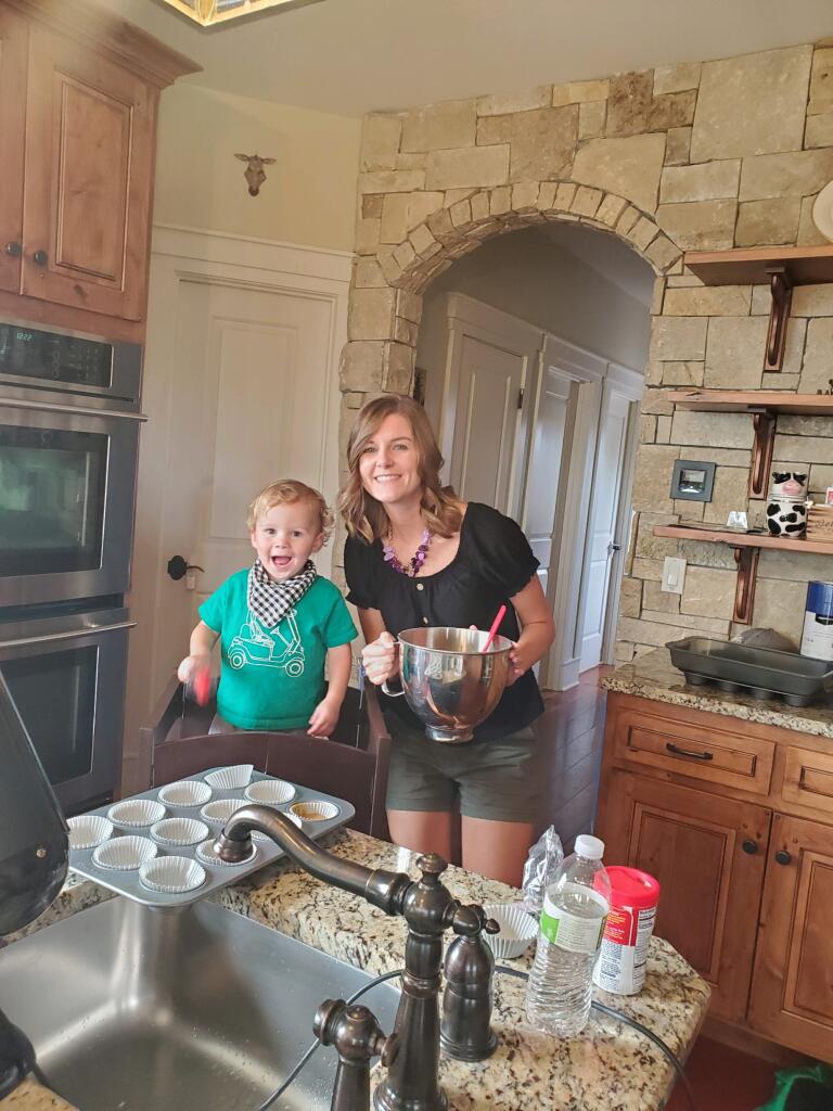 Catherine Baking With Our Neighbor's Son