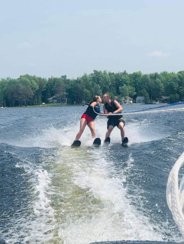 Waterskiing at the Family Cabin