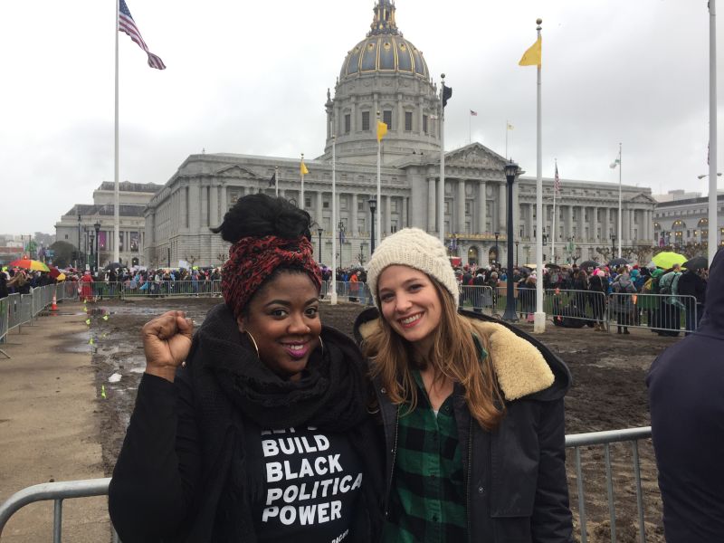 Kate & a Friend at the Women's March in San Francisco
