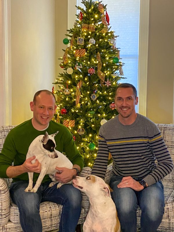 Family Christmas Photo With Adam & Cooper