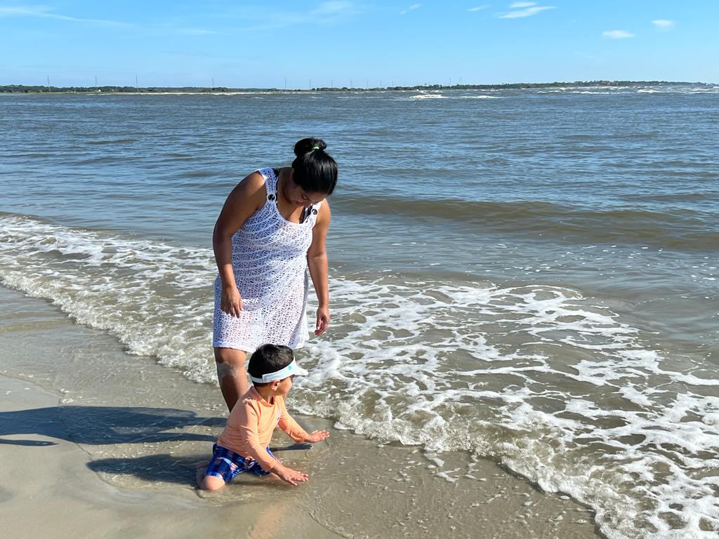 Walking by the Beach