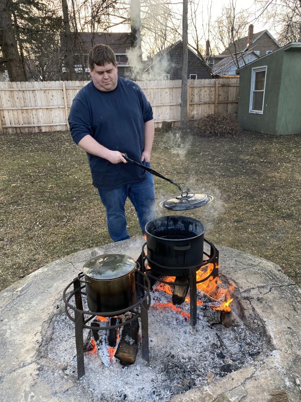 Mike Enjoys Making Homemade Maple Syrup